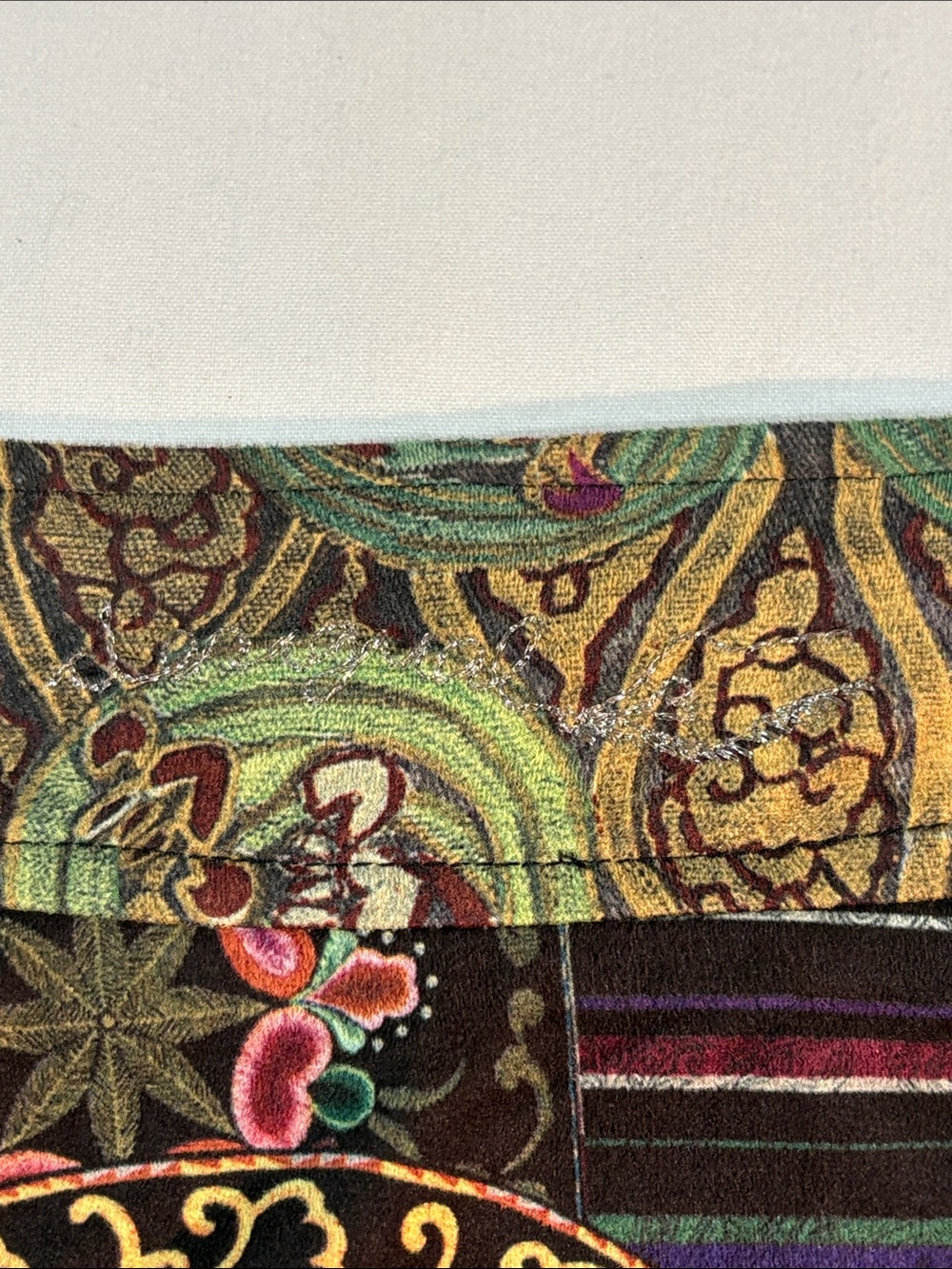 Desigual Skater Skirt size Medium Multicolor patchwork lined - Picture 13 of 15